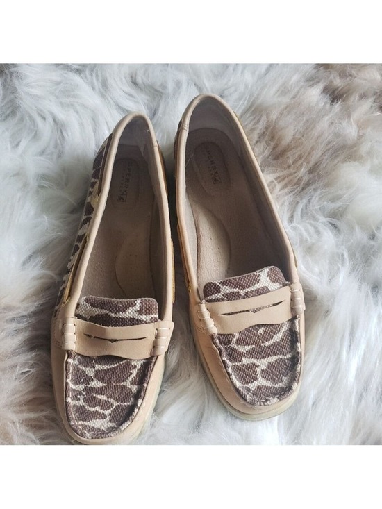 Sperry Shoes - Sperry Angelfish Tan Gold Giraffe Print